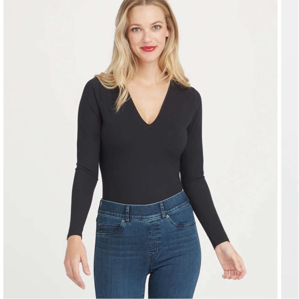 Spanx Suit Yourself Long Sleeve Thong Bodysuit Size 3X‎